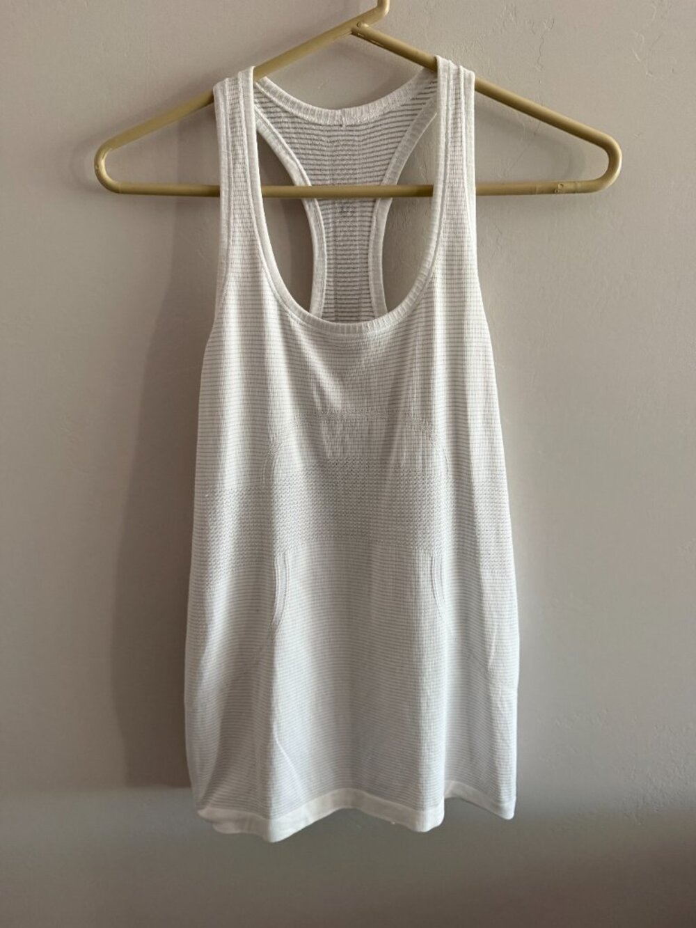 Lululemon Swiftly Tech Racerback Heathered White Size 8
